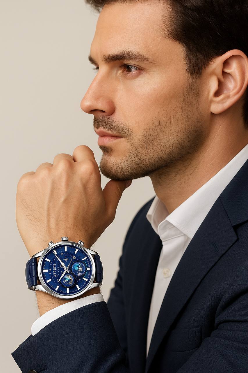 POEDAGAR 916 – Montre de Luxe pour Homme. Élégance & Confiance au poignet